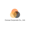 Concas Corporate Co., Ltd. logo featuring three overlapping circles in orange, yellow, and gray, creating a modern professional emblem.